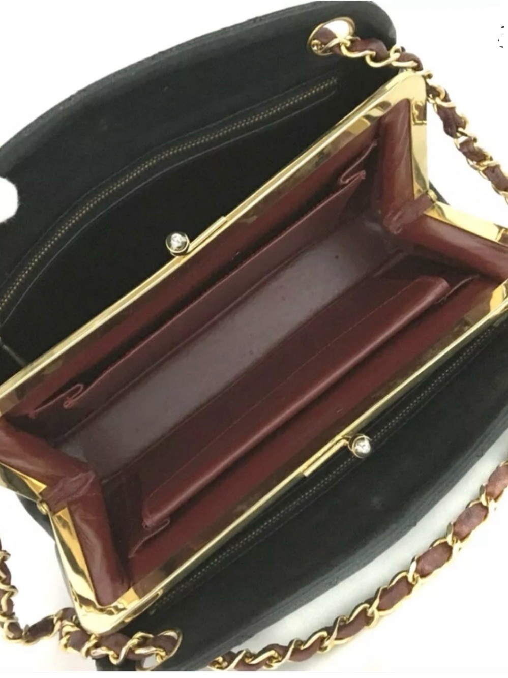 Chanel Matelasse Dark Navy VINTAGE AUTHENTIC with COA - Picture 9 of 15
